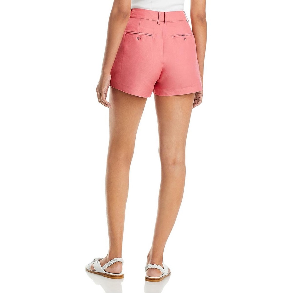 NWT PAIGE Linen Blend Pleated Casual Shorts in Dusty Bubblegum Size 8